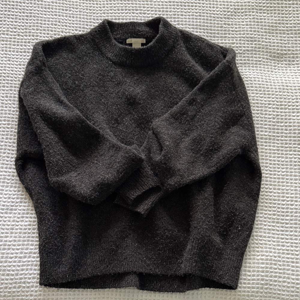 Cozy Charcoal Gray Oversized Sweater